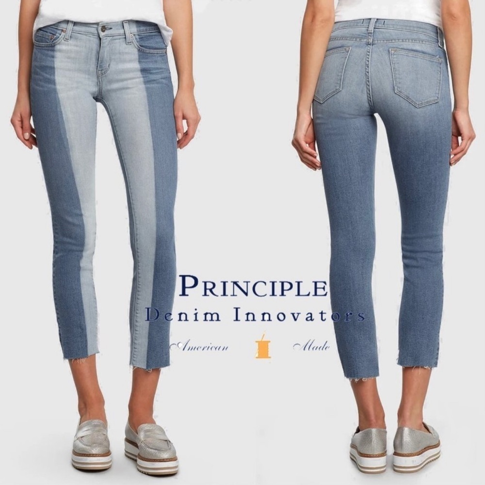 Principle Denim Innovators | For Anthropologie | 2 Tone Cropped Denim Jeans